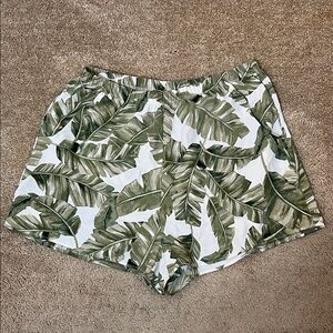 Show Me Your Mumu Palm "Frond on You" Slip On Cabana Shorts Size M